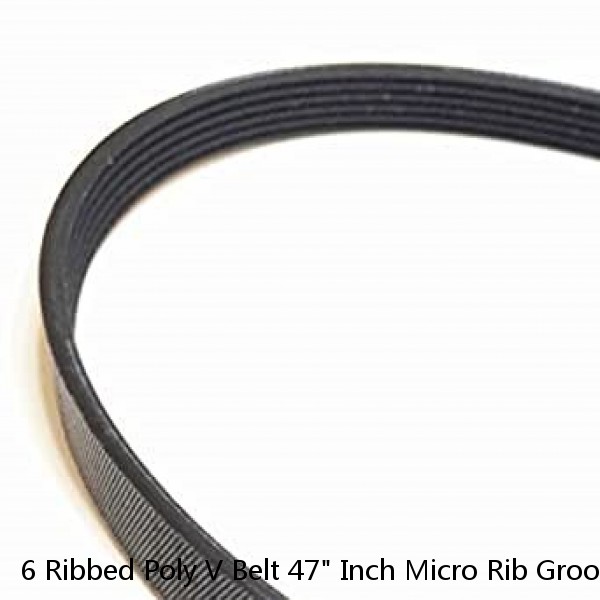 6 Ribbed Poly V Belt 47" Inch Micro Rib Groove Flat Belt Metric 470J6 470 J 6 #1 small image